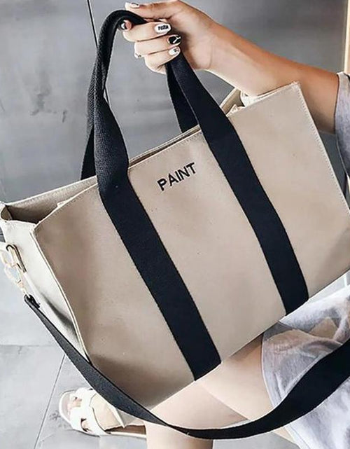 Load image into Gallery viewer, Large Capacity with Removable Bottom Canvas Tote Bag
