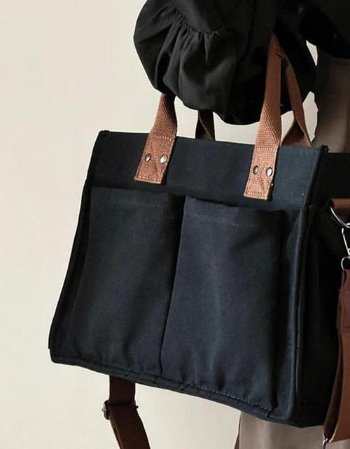 Load image into Gallery viewer, Large Capacity with Removable Bottom Canvas Tote Bag
